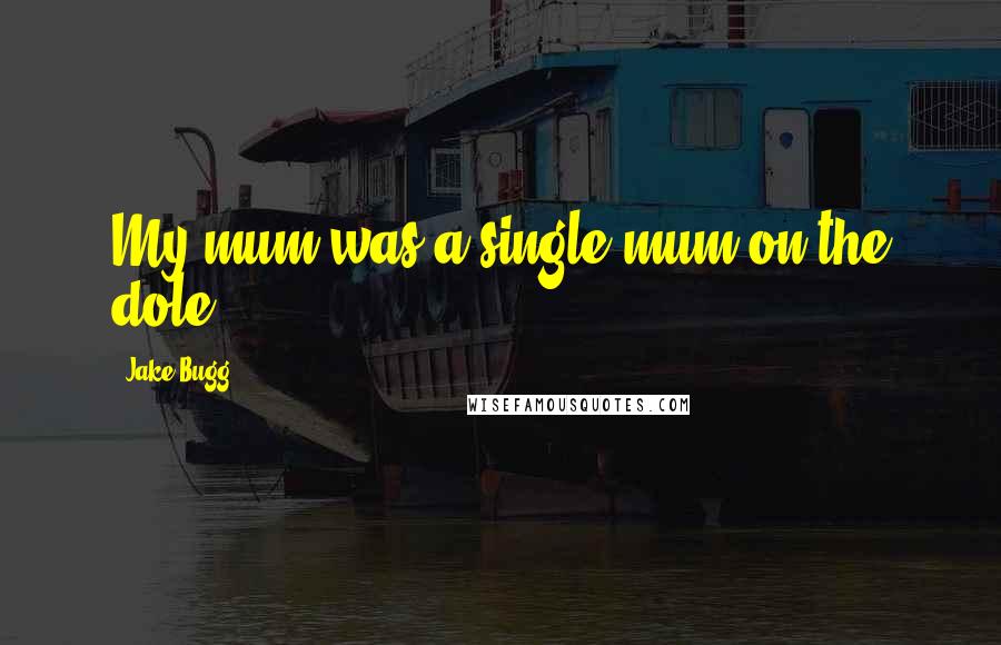 Jake Bugg Quotes: My mum was a single mum on the dole.