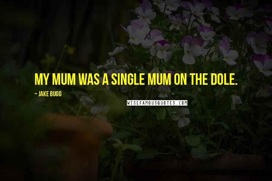 Jake Bugg Quotes: My mum was a single mum on the dole.