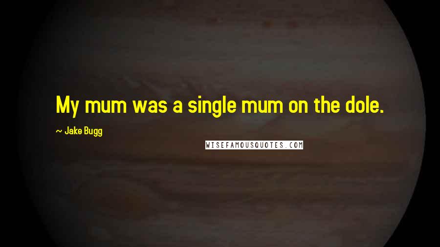 Jake Bugg Quotes: My mum was a single mum on the dole.