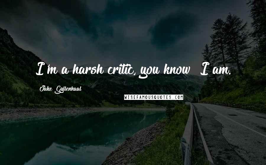 Jake Gyllenhaal Quotes: I'm a harsh critic, you know? I am.