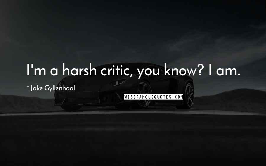 Jake Gyllenhaal Quotes: I'm a harsh critic, you know? I am.