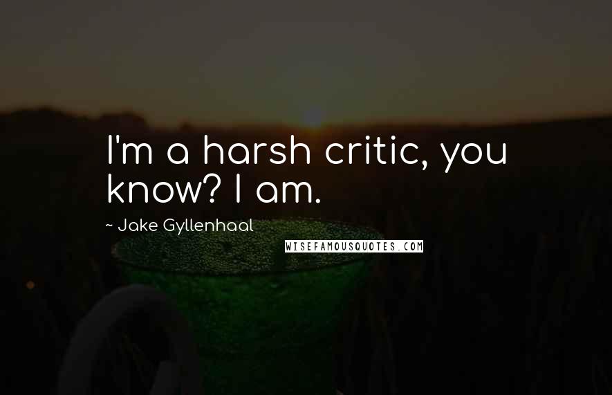 Jake Gyllenhaal Quotes: I'm a harsh critic, you know? I am.