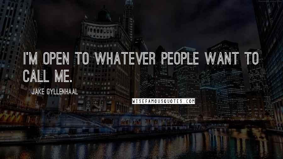 Jake Gyllenhaal Quotes: I'm open to whatever people want to call me.
