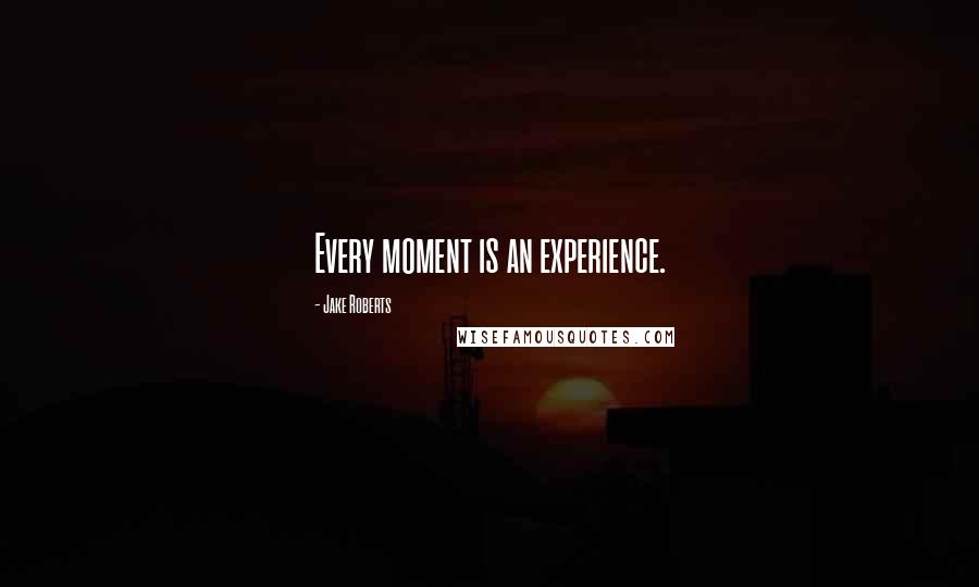 Jake Roberts Quotes: Every moment is an experience.