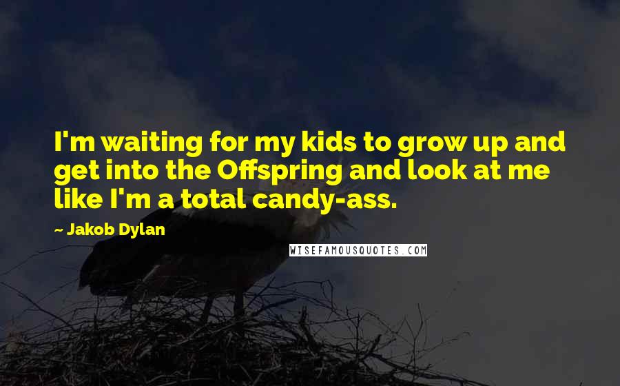 Jakob Dylan Quotes: I'm waiting for my kids to grow up and get into the Offspring and look at me like I'm a total candy-ass.