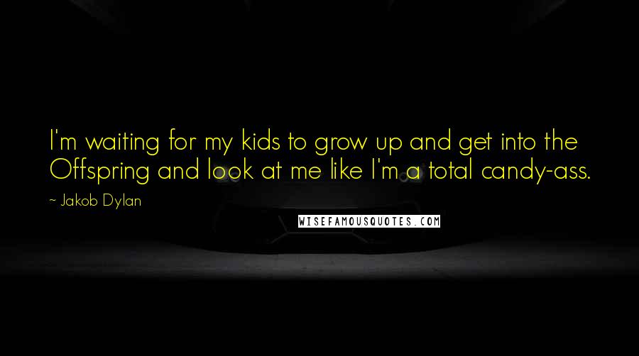 Jakob Dylan Quotes: I'm waiting for my kids to grow up and get into the Offspring and look at me like I'm a total candy-ass.