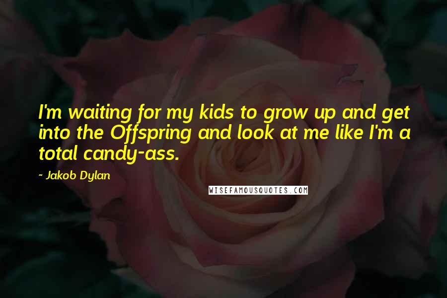 Jakob Dylan Quotes: I'm waiting for my kids to grow up and get into the Offspring and look at me like I'm a total candy-ass.