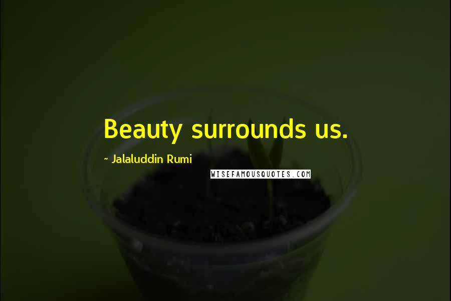 Jalaluddin Rumi Quotes: Beauty surrounds us.