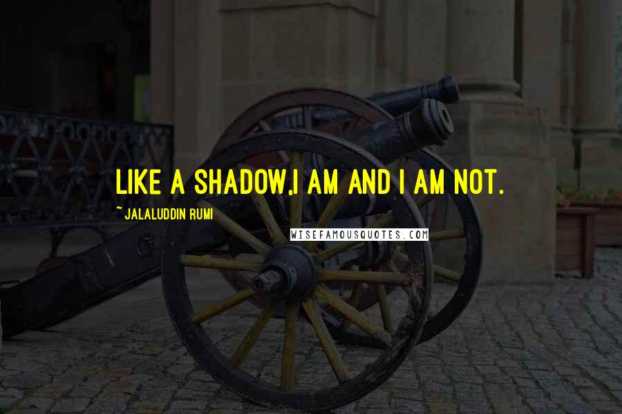 Jalaluddin Rumi Quotes: Like a shadow,I am and I am not.