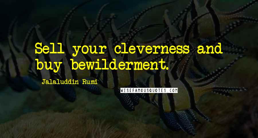 Jalaluddin Rumi Quotes: Sell your cleverness and buy bewilderment.
