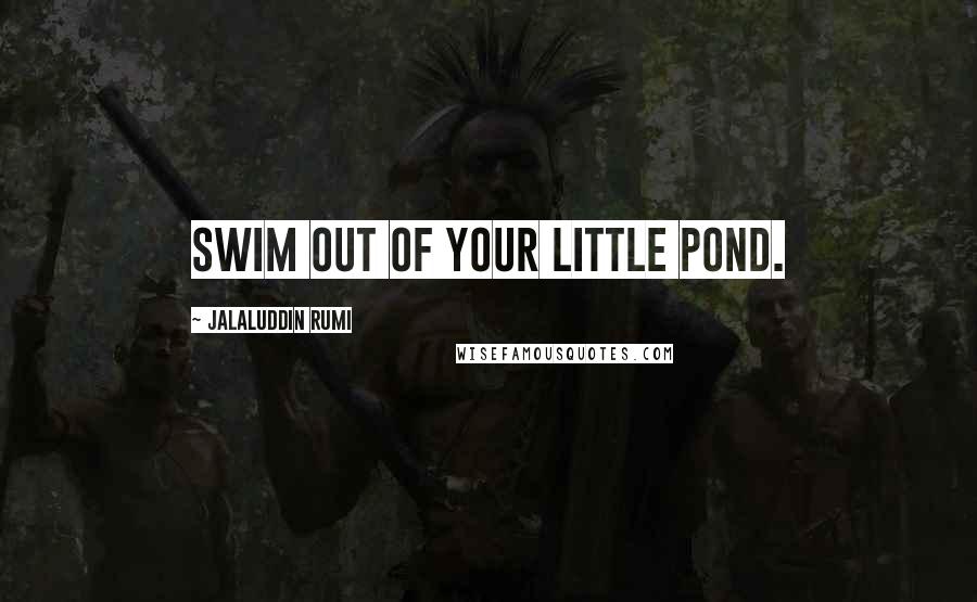 Jalaluddin Rumi Quotes: Swim out of your little pond.