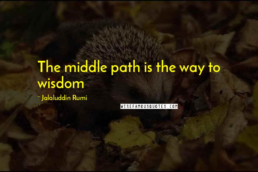 Jalaluddin Rumi Quotes: The middle path is the way to wisdom