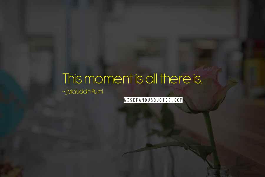 Jalaluddin Rumi Quotes: This moment is all there is.