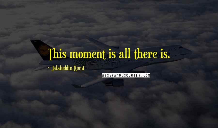 Jalaluddin Rumi Quotes: This moment is all there is.