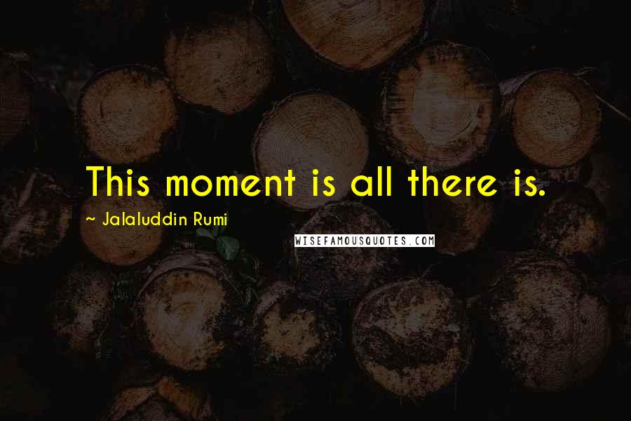 Jalaluddin Rumi Quotes: This moment is all there is.