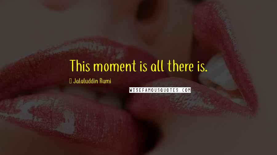 Jalaluddin Rumi Quotes: This moment is all there is.