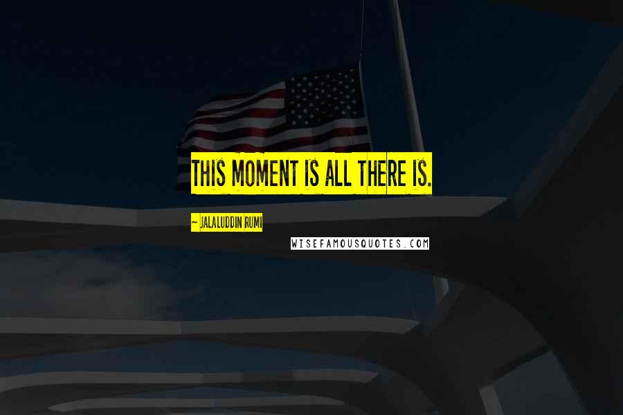 Jalaluddin Rumi Quotes: This moment is all there is.