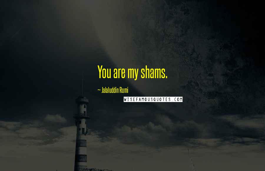 Jalaluddin Rumi Quotes: You are my shams.