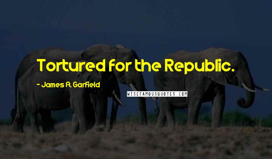 James A. Garfield Quotes: Tortured for the Republic.