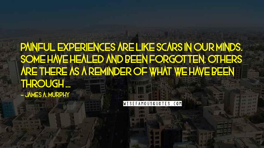 James A. Murphy Quotes: Painful experiences are like scars in our minds. Some have healed and been forgotten. Others are there as a reminder of what we have been through ...