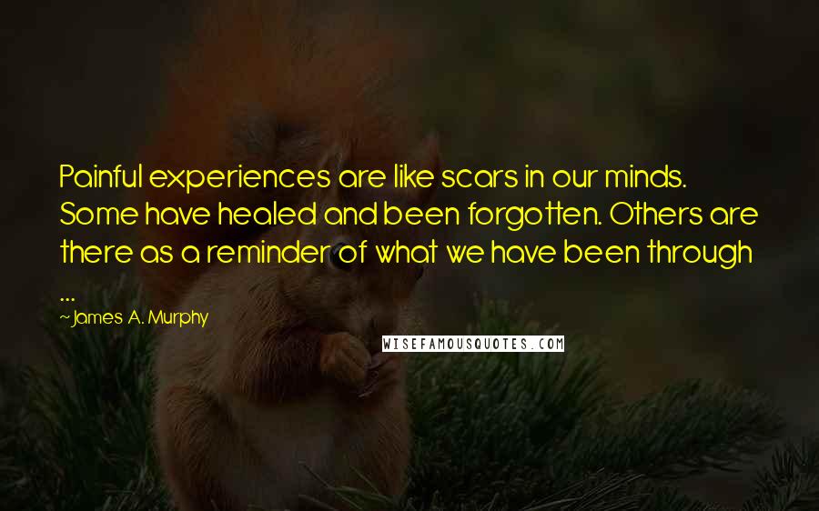 James A. Murphy Quotes: Painful experiences are like scars in our minds. Some have healed and been forgotten. Others are there as a reminder of what we have been through ...