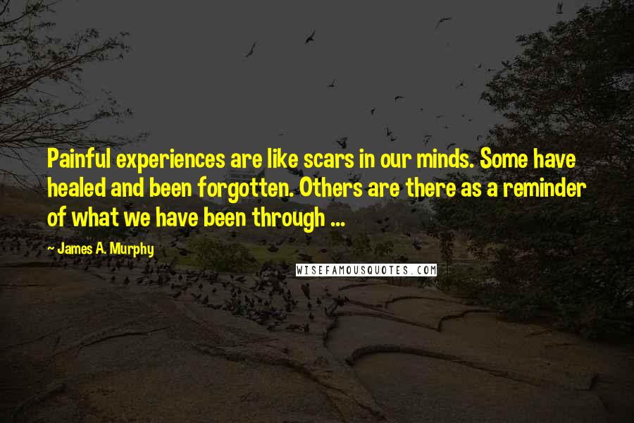 James A. Murphy Quotes: Painful experiences are like scars in our minds. Some have healed and been forgotten. Others are there as a reminder of what we have been through ...