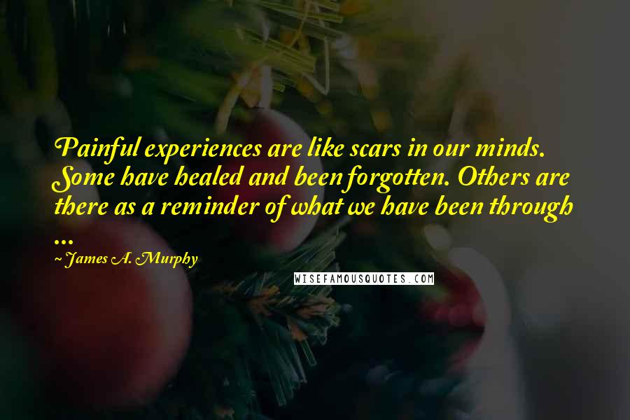 James A. Murphy Quotes: Painful experiences are like scars in our minds. Some have healed and been forgotten. Others are there as a reminder of what we have been through ...
