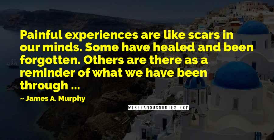 James A. Murphy Quotes: Painful experiences are like scars in our minds. Some have healed and been forgotten. Others are there as a reminder of what we have been through ...