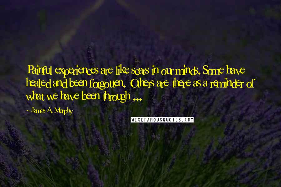 James A. Murphy Quotes: Painful experiences are like scars in our minds. Some have healed and been forgotten. Others are there as a reminder of what we have been through ...