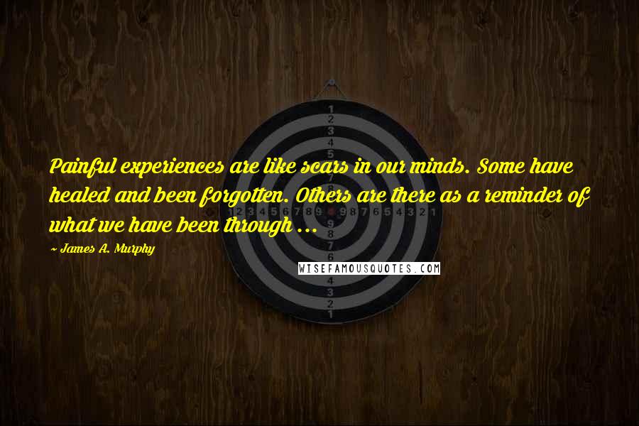 James A. Murphy Quotes: Painful experiences are like scars in our minds. Some have healed and been forgotten. Others are there as a reminder of what we have been through ...