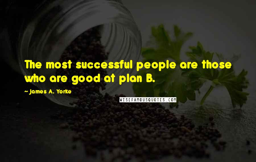 James A. Yorke Quotes: The most successful people are those who are good at plan B.