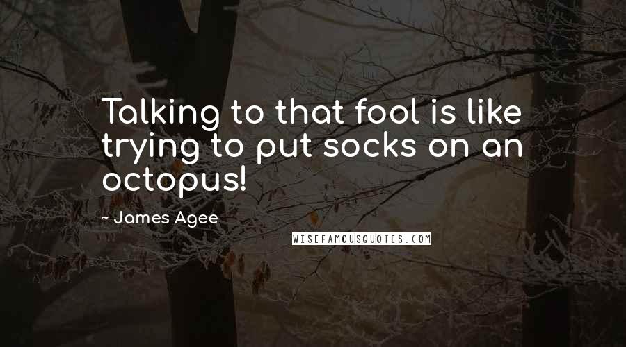 James Agee Quotes: Talking to that fool is like trying to put socks on an octopus!