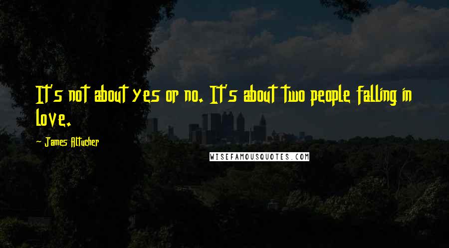 James Altucher Quotes: It's not about yes or no. It's about two people falling in love.