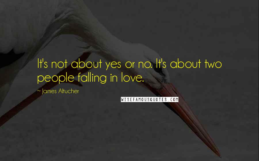 James Altucher Quotes: It's not about yes or no. It's about two people falling in love.