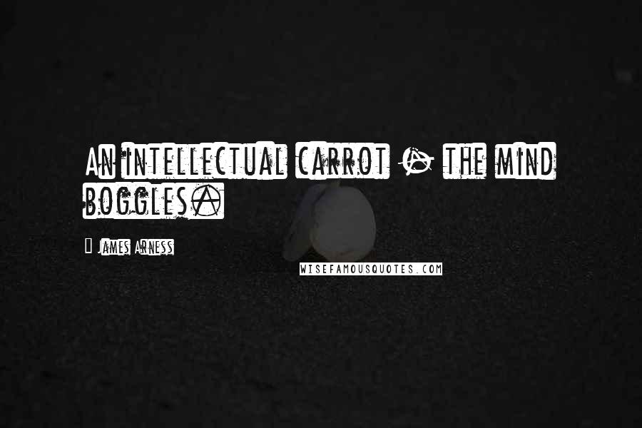 James Arness Quotes: An intellectual carrot - the mind boggles.