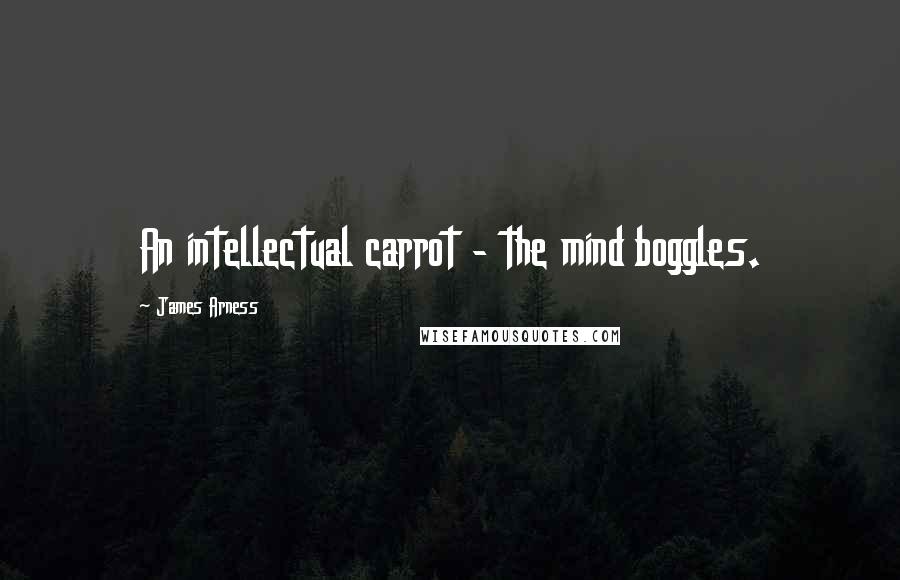 James Arness Quotes: An intellectual carrot - the mind boggles.