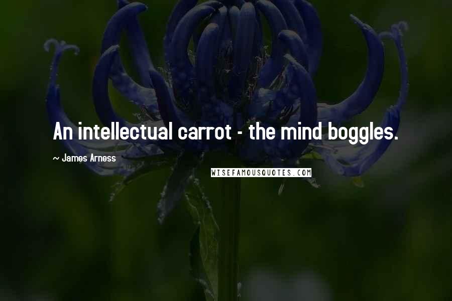 James Arness Quotes: An intellectual carrot - the mind boggles.