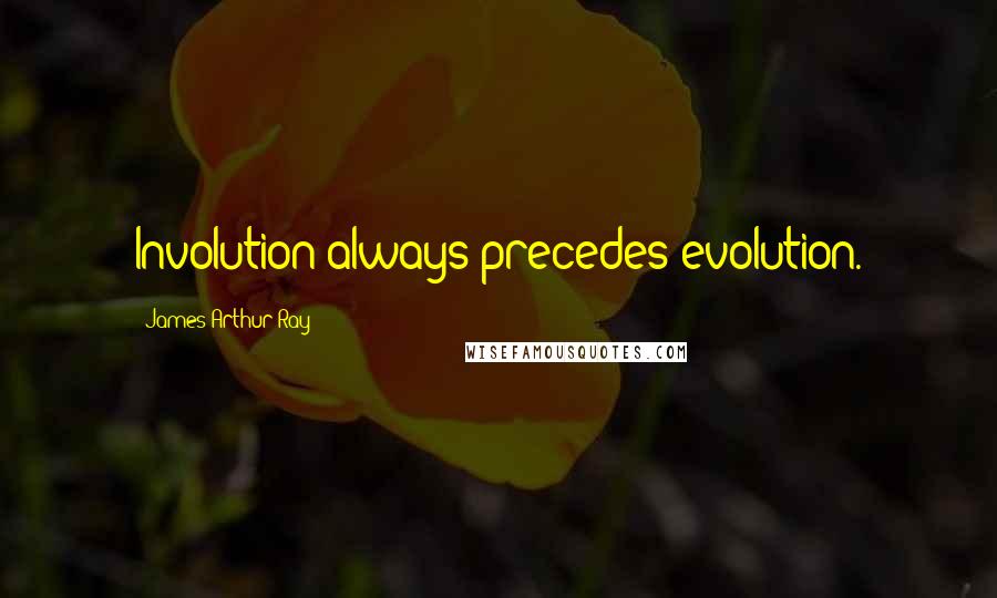James Arthur Ray Quotes: Involution always precedes evolution.