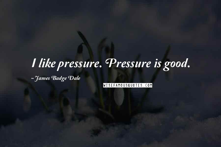 James Badge Dale Quotes: I like pressure. Pressure is good.