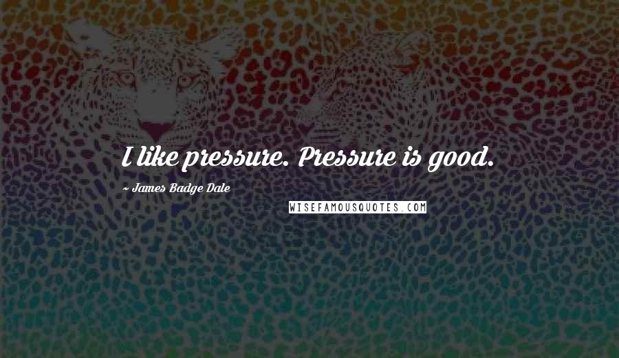 James Badge Dale Quotes: I like pressure. Pressure is good.