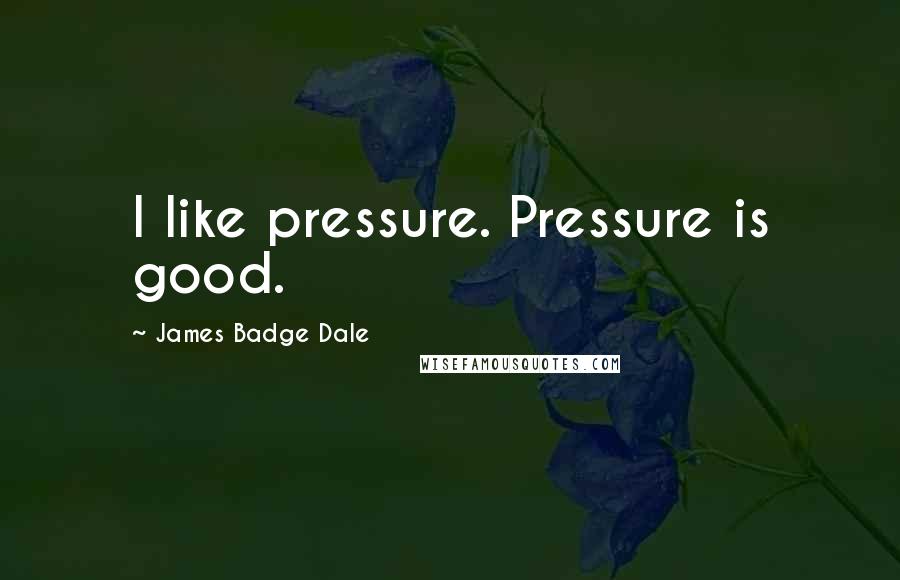 James Badge Dale Quotes: I like pressure. Pressure is good.