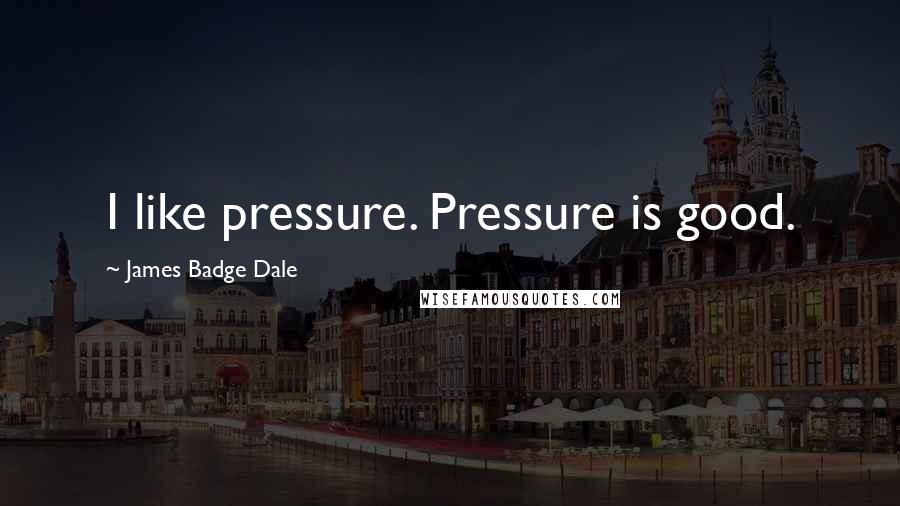 James Badge Dale Quotes: I like pressure. Pressure is good.