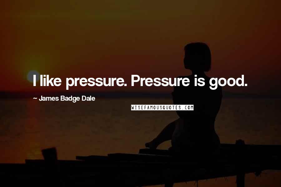 James Badge Dale Quotes: I like pressure. Pressure is good.