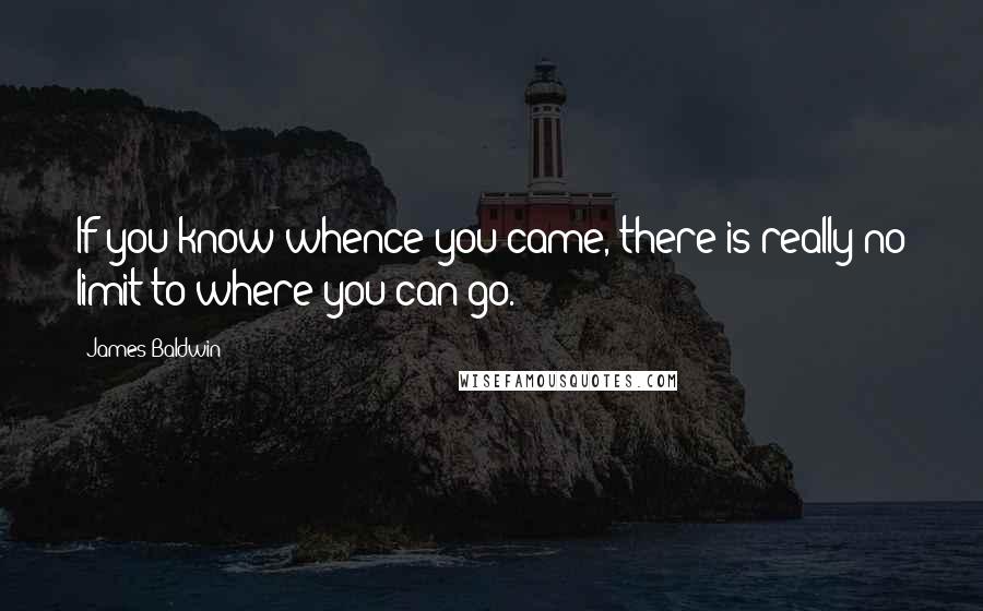 James Baldwin Quotes: If you know whence you came, there is really no limit to where you can go.