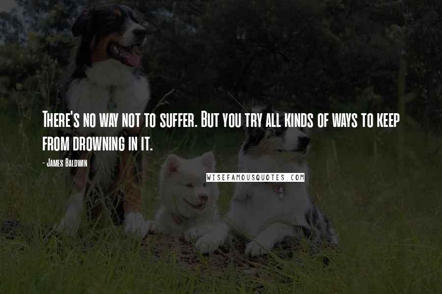 James Baldwin Quotes: There's no way not to suffer. But you try all kinds of ways to keep from drowning in it.