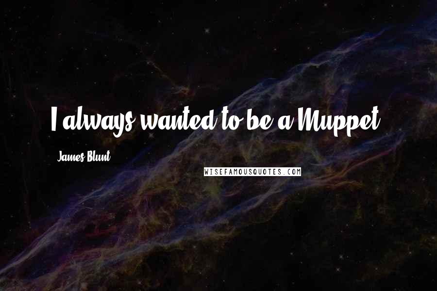 James Blunt Quotes: I always wanted to be a Muppet.