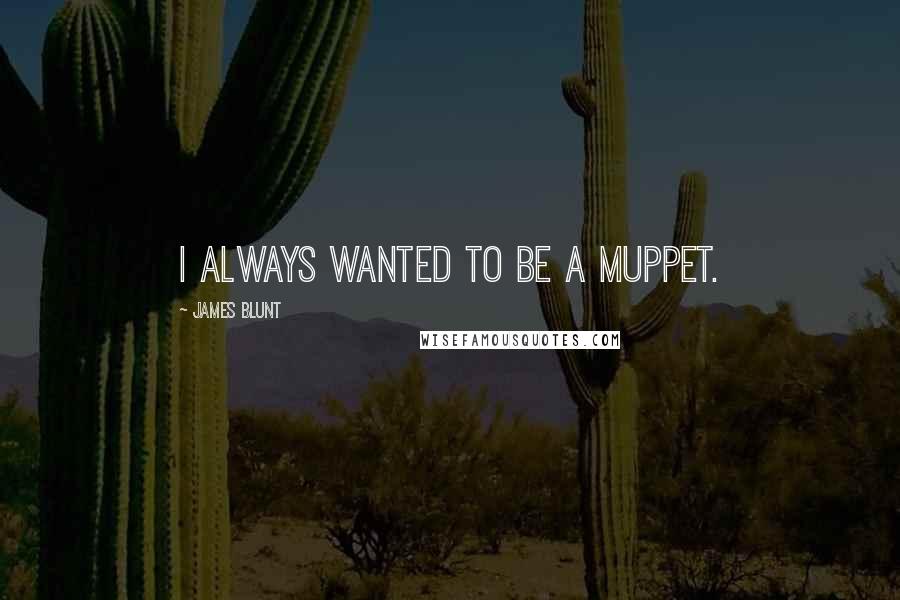 James Blunt Quotes: I always wanted to be a Muppet.