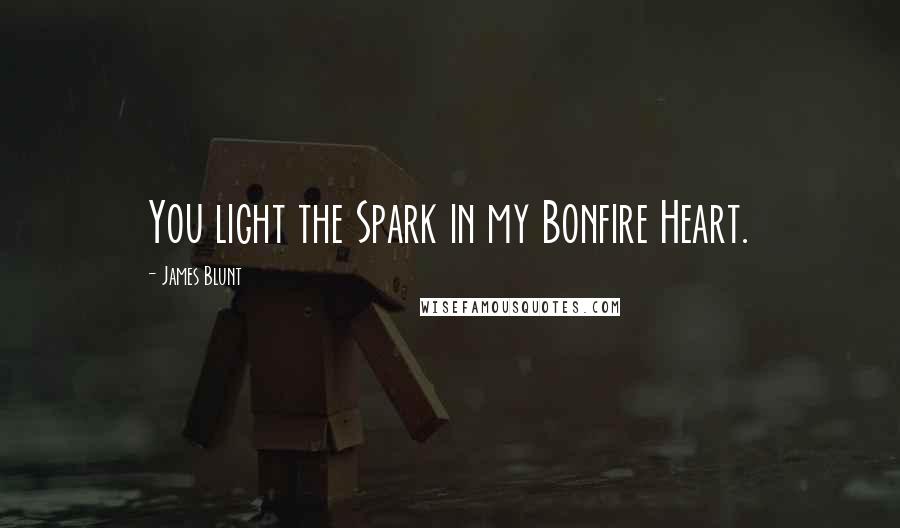 James Blunt Quotes: You light the Spark in my Bonfire Heart.