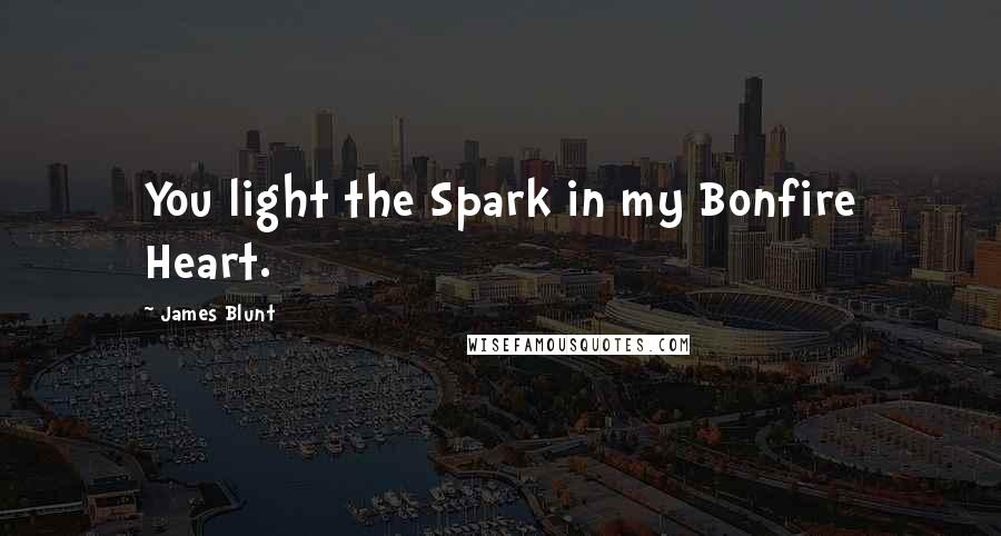 James Blunt Quotes: You light the Spark in my Bonfire Heart.