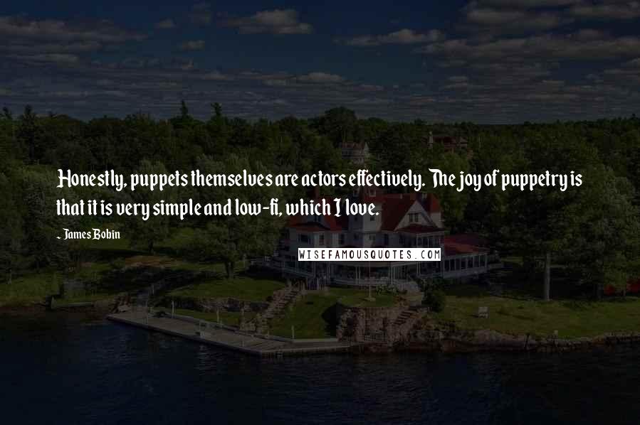 James Bobin Quotes: Honestly, puppets themselves are actors effectively. The joy of puppetry is that it is very simple and low-fi, which I love.